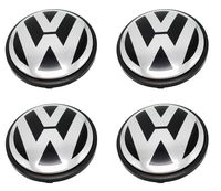 Wheel Center Hub Caps 65mm Wheel Hub Cover Replacements Logo Badge Emblem for VW P/N:3B7 601 171, Sets of 4PCS
