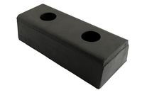 Vestil DBE-10-1 Rubber Hardened Molded Bumper, Rectangular, Vertical Mount, 10" Length, 4-1/2" Width, 3" Depth