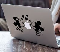 Mickey mouse and Minnie mouse kissing Apple Macbook Laptop Decal Vinyl Decal Sticker