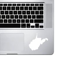StickAny Palm Series West Virginia WV Sticker for MacBook Pro, Chromebook, and Laptops (White)