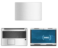 decalrus - Protective Decal for Dell Latitude 15 3590 (15.6" Screen) Laptop Silver Texture Brushed Aluminum Skin case Cover wrap BAdellLatitude15_3590Silver
