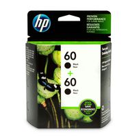 HP 60 | 2 Ink Cartridges | Black | CC640WN