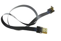 BLACK 50CM FPV Flat Slim HDMI Cable Mini HDMI 90 degree angle to Standard HDMI full size HDMI Normal HDMI for Canon 5D3 5D2 Panasonic lumix GH3 GH2 Sony nex 5N 5T 5R 7N 90degree DJI