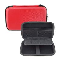 GHKJOK Hard Carrying Case for Nintendo 3DS NEW 3DS XL, 2DS XL & Accessories with Mesh Pouch Multi-Purpose Bag Carry Store Travel - Red