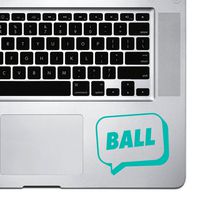 StickAny Palm Series Ball Speech Bubble Sticker for MacBook Pro, Chromebook, and Laptops (Turquoise)