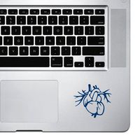 StickAny Palm Series Human Heart Sticker for MacBook Pro, Chromebook, and Laptops (Navy)