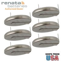 6X Renata CR2032FH-MFR 3V Lithium Coin Battery HORZ 2-PIN for PC CMOS RFID, Electronic Memory System, Wristwatch, Calculator, Toy, Electronic Gift, Memory Support, Power Source