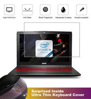2 Pack Matte Anti-Glare Screen Protector for MSI GL62 6QD-001JP 15.6" with Surprise Keyboard Skin, Help for Your Eyes Reduce Fatigue