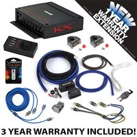 Kicker 44KXA12001 Car Audio Sub Amp KXA1200.1 & 1/0 GA Amplifier Accessory Kit - 3 Year Warranty!