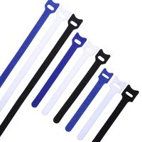 [Pack of 30] Reusable Cable Ties Cord Organizer Management Straps Keeper Holder, 5, 6, 11 inch Hook & Loop Wrap for Headphones Phones Electronics Computer PC Wire Fastening - CT-02