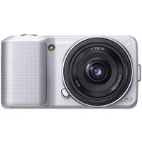 Sony Alpha NEX-3 Compact Interchangeable Lens Digital Camera w/16mm Lens (Silver)- 14.2 Mpix