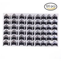 Self Adhesive Photo Corners, Buytra 120 Pack Photo Mounting Corners for Scrapbook, Picture, Album, Journal, Black Silver, 5 Sheets