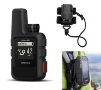 Garmin inReach Mini (Gray) Satellite Communicator Bundle with Hiking Backpack Tether | Belt, Carabiner Clip | Hiking GPS, Waterproof, GEOS Emergency Response