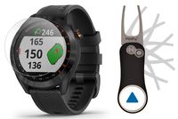 Garmin Approach S40 (Black) Golf GPS Smartwatch Bundle | Includes Garmin/PlayBetter Pitchfix Divot Tool & HD Screen Protectors | Stylish, Color Touchscreen, 41,000+ Courses | 010-02140-01