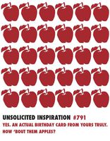 Quiplip UI226pck Birthday Apples Card (6-Pack)