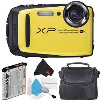 Fujifilm FinePix XP90 Yellow Waterproof Digital Camera Bundle with Carrying Case (International Version)