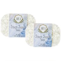 Aira Soap Saver - Soap Dish & Soap Holder Accessory - BPA Free Shower & Bath Soap Holder - Drains Water, Circulates Air, Extends Soap Life - Easy to Clean, Fits All Soap Dish Sets - White Double Pack