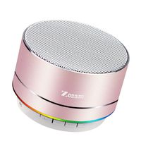 Zosam Mini Wireless Speaker, Portable Bluetooth Speaker with HD Sound, 4H Play-time, Built-in Mic, TF Card Slot, FM and LED Lights for Home, Travel
