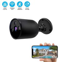 Outdoor WiFi Security Camera 1080P 2.4G WiFi Night Vision Security Cameras with Two-Way Audio,Cloud Storage, IP66 Waterproof, Motion Detection, Activity Alert, Deterrent Alarm (Black)