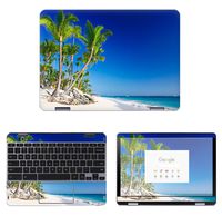decalrus - Protective Decal Tropical Beach Paradise Skin Sticker for Samsung Chromebook Plus XE521 XE521QAB XE525QBB (12.2" Screen) case Cover wrap SAchrmbk12_XE521-123