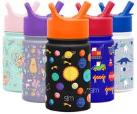 Simple Modern 10oz Summit Kids Water Bottle Thermos with Straw Lid - Dishwasher Safe Vacuum Insulated Double Wall Tumbler Travel Cup 18/8 Stainless Steel -Solar System