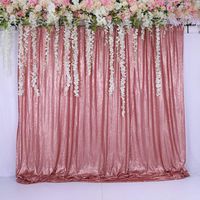 TRLYC Matt Blush 8FT x 8FT Sequin Wedding Backdrop Sequin Curtain