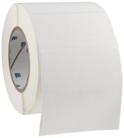Brady THT-55-489-1 4" Width x 2" Height, B-489 Ultra Aggressive Polyester, Matte Finish White Thermal Transfer Printable Label (1000 per Roll)
