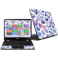 Mightyskins Skin Compatible with Samsung Chromebook Pro 12.3" - Blue Petals | Protective, Durable, and Unique Vinyl Decal Wrap Cover | Easy to Apply, Remove, and Change Styles | Made in The USA