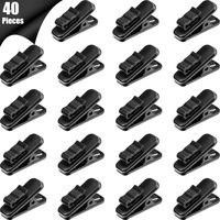40 Pieces Black Earphone Wire Clip Earphone Cable Clip Earbud Wire Clip for 1.5 mm Earphone Wire to Fix Headphone Wire