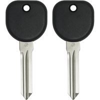 Keyless2Go New Uncut Replacement Transponder Ignition Car Key Circle Plus B111 (2 Pack)