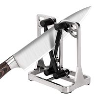 Knife Sharpener - Upgrade Made of Full Metal Bracket - Sharpens, Hones, Polishes Beveled Blades, Standard Blades, Chef's Knives - Safe, Easy to Use Kitchen Tools by Ehoyal