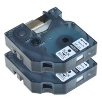 KCMYTONER 2 Pack Compatible for Dymo Standard Labeling Tape D1 40913 S0720680 Label Tape, 3/8 Inch (9mm) Length x 23 Feet (7m), Black on White