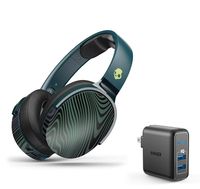 Skullcandy HESH 3 Noise Canceling Over-Ear Wireless Bluetooth Headphone Bundle with Anker 2 Ports USB Wall Charger - Psycho Tropical