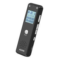 Digital Voice Recorder Spy Voice Activated Audio Recorder Dictaphone 8GB for Lectures Meetings,Small Recording Devices Hidden Mini Recorder with Microphone MP3 Player SD Card Slot by AUGIN