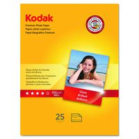 Kodak Premium Photo Paper for inkjet printers, Gloss Finish, 8.5 mil thickness, 25 Sheets, 8.5" x 11" (8689283)