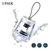 Portable Bluetooth Speaker, Shower Speaker with LED Ambient Light Outdoor Waterproof Speaker True Wireless Stereo with Magnetic Base USB Rechargeable for Camping, Beach, Sports, Pool (1 Pack, White)