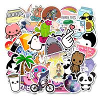 Cute Cartoon Water Bottle Stickers, Girl VSCO Trendy Laptop Notebook Phone Computer Guitar Skateboard Luggage Vinyl Decal for Teen