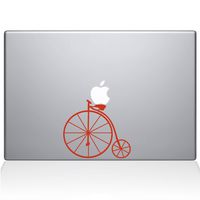 The Decal Guru Vintage Bicycle MacBook Decal Vinyl Sticker - 13" MacBook Pro (2016 & Newer) - Orange (1209-MAC-13X-P)