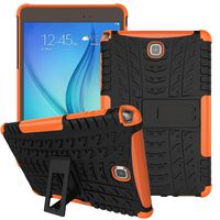 For SM-T350 accessories,Kshion Hybrid Kickstand Hard Case Cover Shockproof [Anti Slip] for Samsung Galaxy Tab A 8.0inch SM-T350 (Orange)