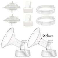 Maymom Pump Parts Compatible with Spectra S2 Spectra S1 Spectra 9 Plus Breastpump, Flange (28mm) Valve Tubing Backflow Protector, Not Original Spectra Pump Parts Not Original Spectra S2 Accessories