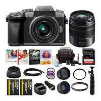 Panasonic LUMIX G7 Mirrorless Camera (Silver) with Lens and Accessory Bundle