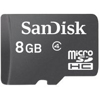 Sandisk Flash Memory Card - 8 GB - MicroSDHC, Black (SDSDQM-008G-B35)