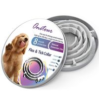 Flea and Tick Collar for Dogs - Enhanced with Natural Essential Oils - 8 Months Protection - Safe & Allergy Free - Adjustable & Waterproof - Repels Fleas Ticks Mosquitos - One Size Fits All
