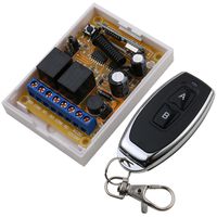 UHPPOTE 433Mhz AC/DC12-24V 2 Channel Wireless Remote Control Relay Switch Learn Encoding
