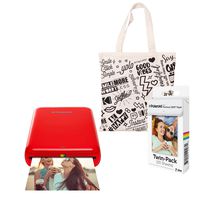 Polaroid Zip Wireless Photo Printer (Red) Starter Kit with Tote Bag