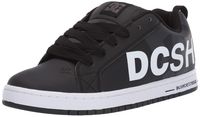 DC Men's Court Graffik Se Skate Shoe, White/Black/White Print, 15 M US