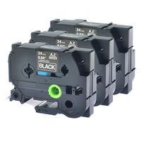 GREENCYCLE Pack of 3 Compatible for Brother Laminated Label Tape Labeling Cassette White on Black 24 mm x 8 m 1'' 26.2ft TZe355 TZ-355 TZe-355 TZ355 TZe TZ 355 P-Touch PT2430PC PT-P700 PT-P750W