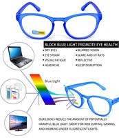 Kids Computer Blue Light Blocking Glasses for Boys and Gilrs Anti Eyestrain Eyeglasses (Blue)