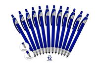 12 Pack Blue Stylus with Ball Point Pen for iPad Mini, iPad 2/3, new iPad, iPhone 5 4S 4 3GS, iPod Touch, Motorola Xoom, Xyboard, Droid, Samsung Galaxy, Asus (12 Pack Blue)