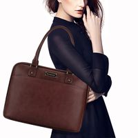 Laptop Bag for Women,14 Inch Laptop Tote Bag for Bussiness Work,Most Convenient Full Open Zipper Design,14 Inch,Coffee